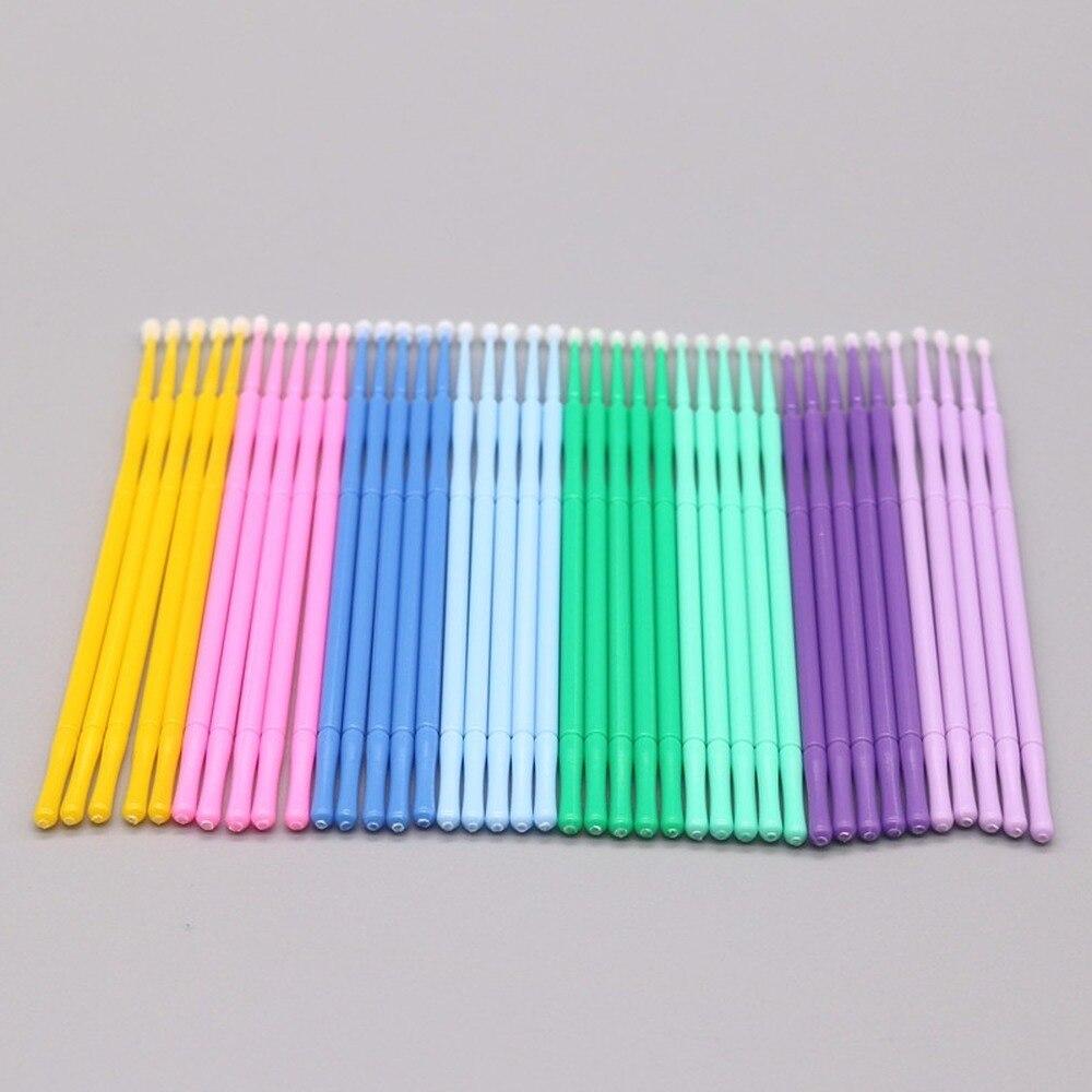 Glue Stick Pack - 100 قطعة/مجموعة فرش دقيقة للمكياج وتمديد