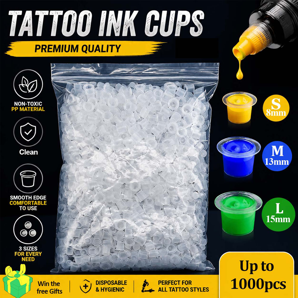 Calligraphy Ink Bottle - 1000/500/100 قطعة من أكواب حبر الوشم