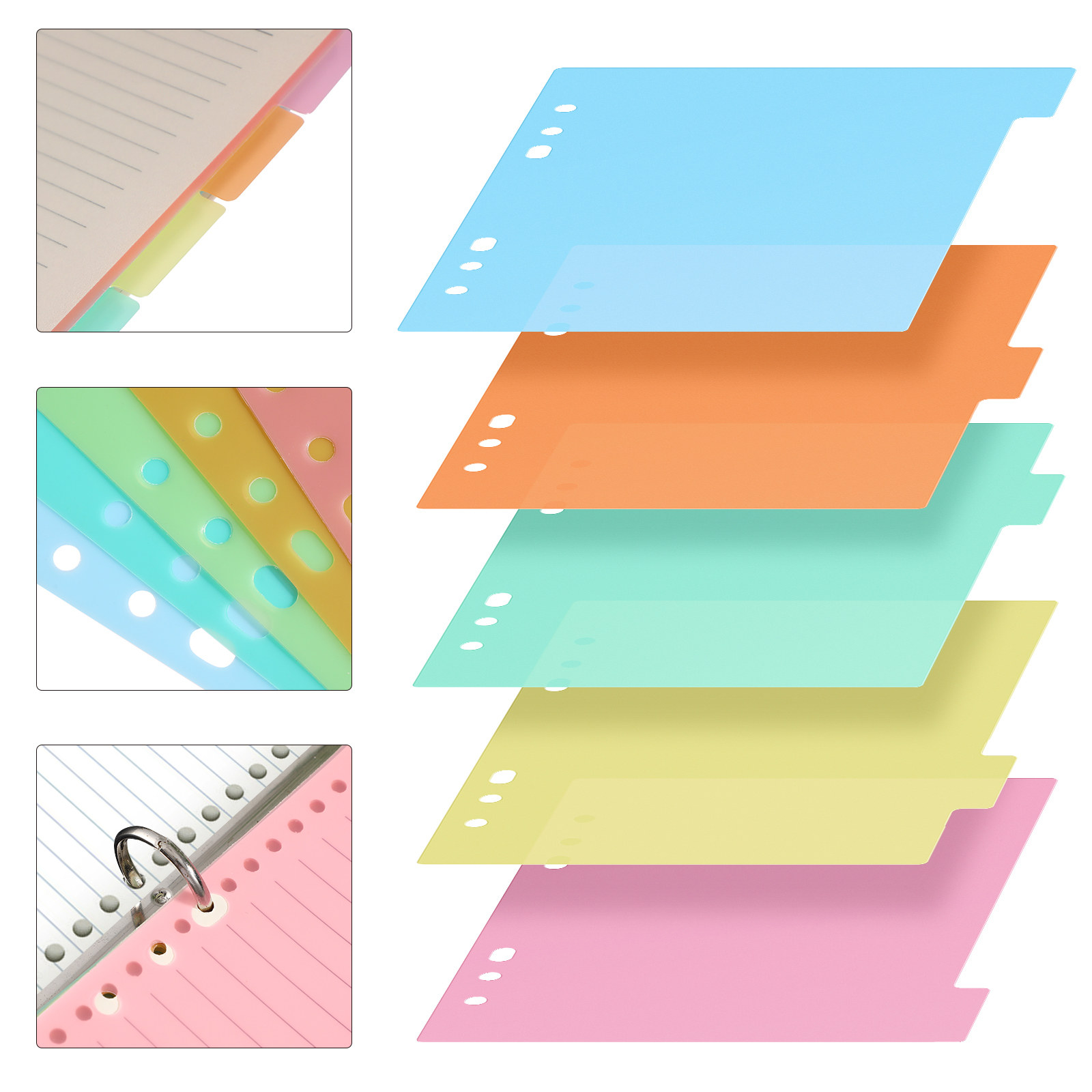 Index Tab Divider - 10 قطع من الفواصل البلاستيكية، علامات