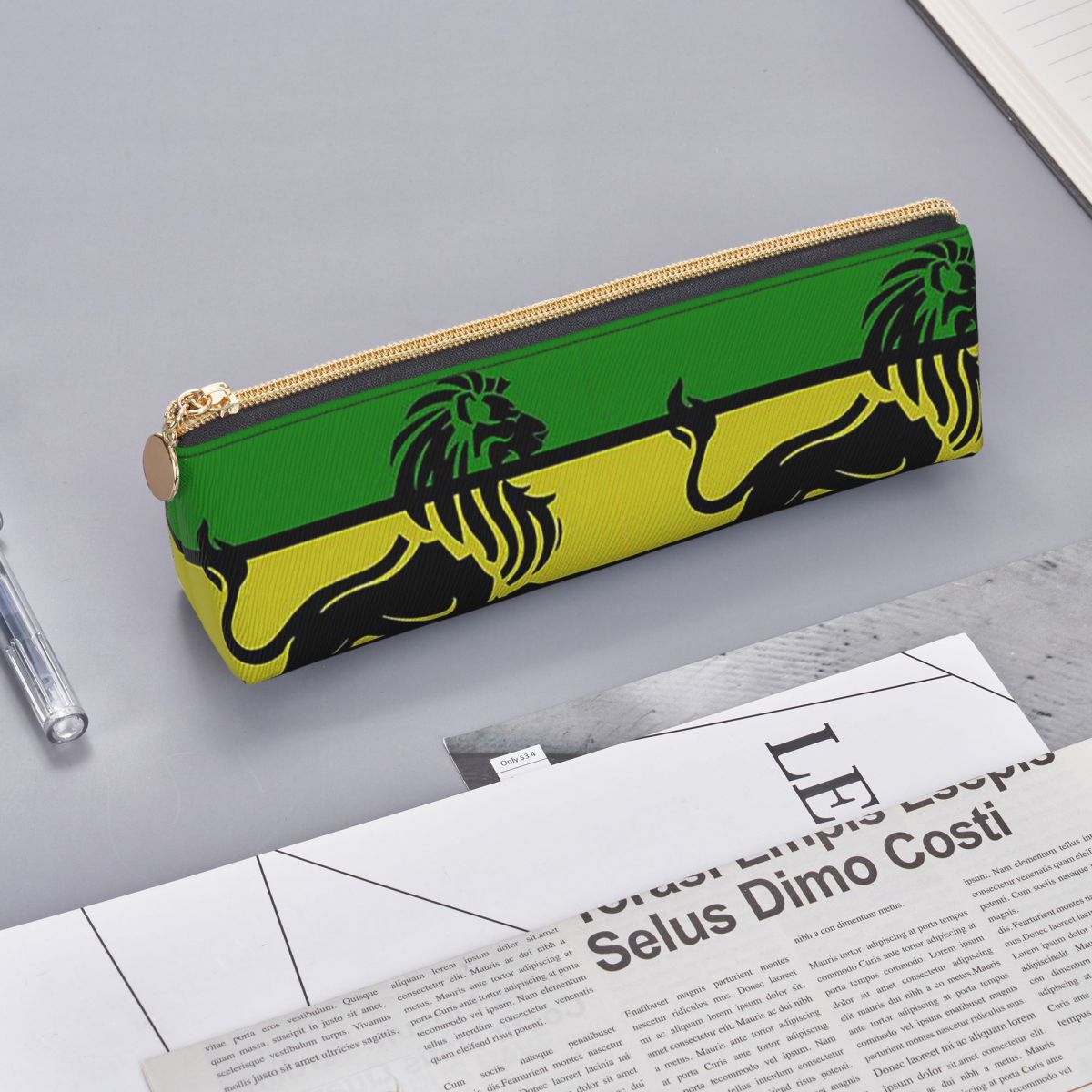 Lion Stationery & Office Supply(Kunshan)Co.Ltd - مقلمة بتصميم أسد راستا أسود على