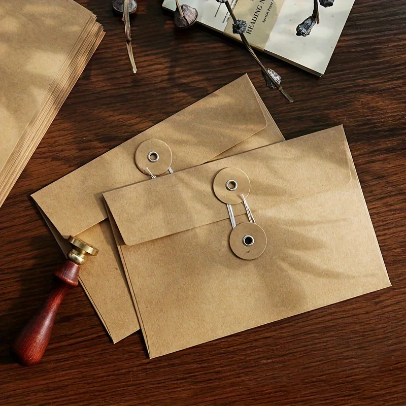 مجموعة من 20 ظرفًا ورقيًا بني  - مراجعة Letter Envelope Kraft وسعره