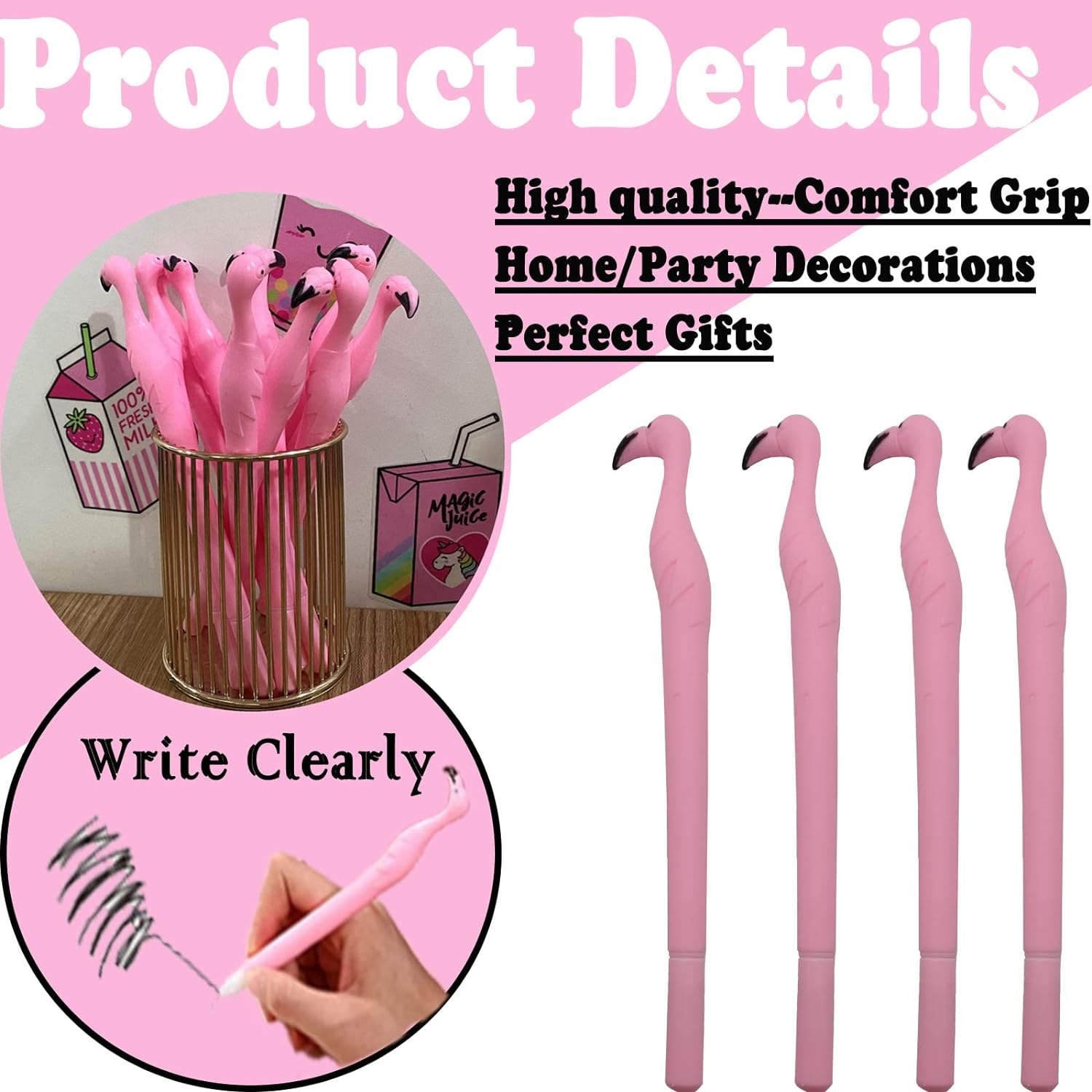 مجموعة أقلام جل فلامنغو الوردي - مراجعة Gel Ink Pen Set وسعره