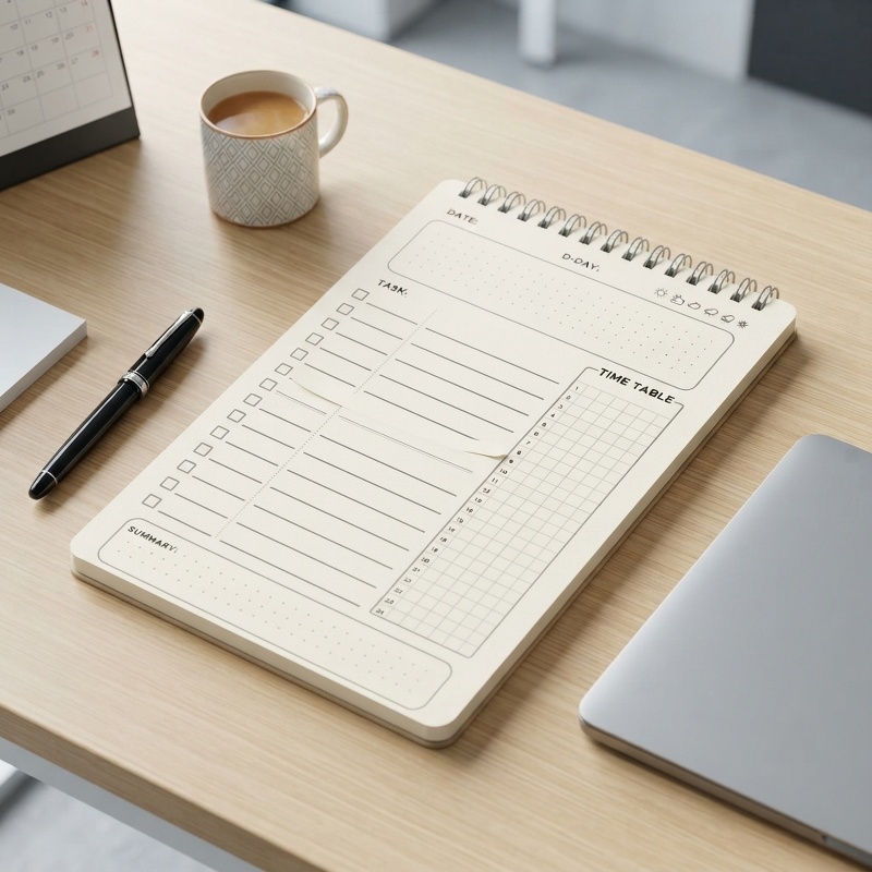 دفتر تخطيط يومي A5 بسلسلة حلزو - مراجعة Office Stationery Supply List وسعره