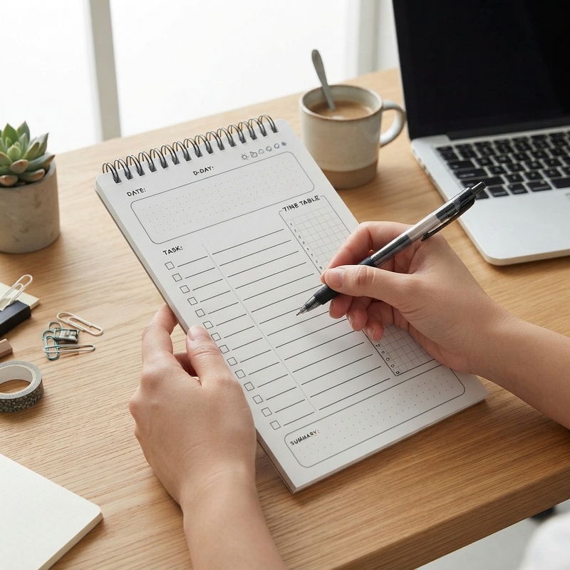 دفتر تخطيط يومي A5 بسلسلة حلزو - مراجعة Office Stationery Supply List وسعره