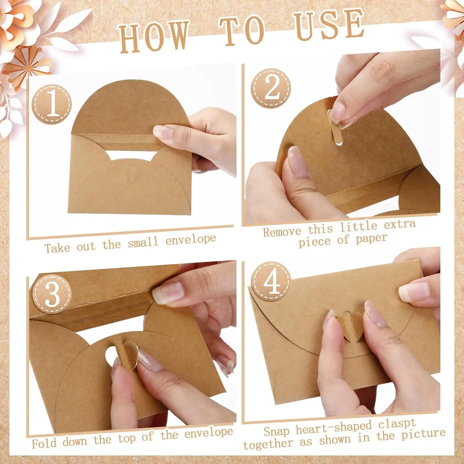 50 قطعة/الوحدة 10.5X7cm المغلف - مراجعة Letter Envelope Kraft وسعره