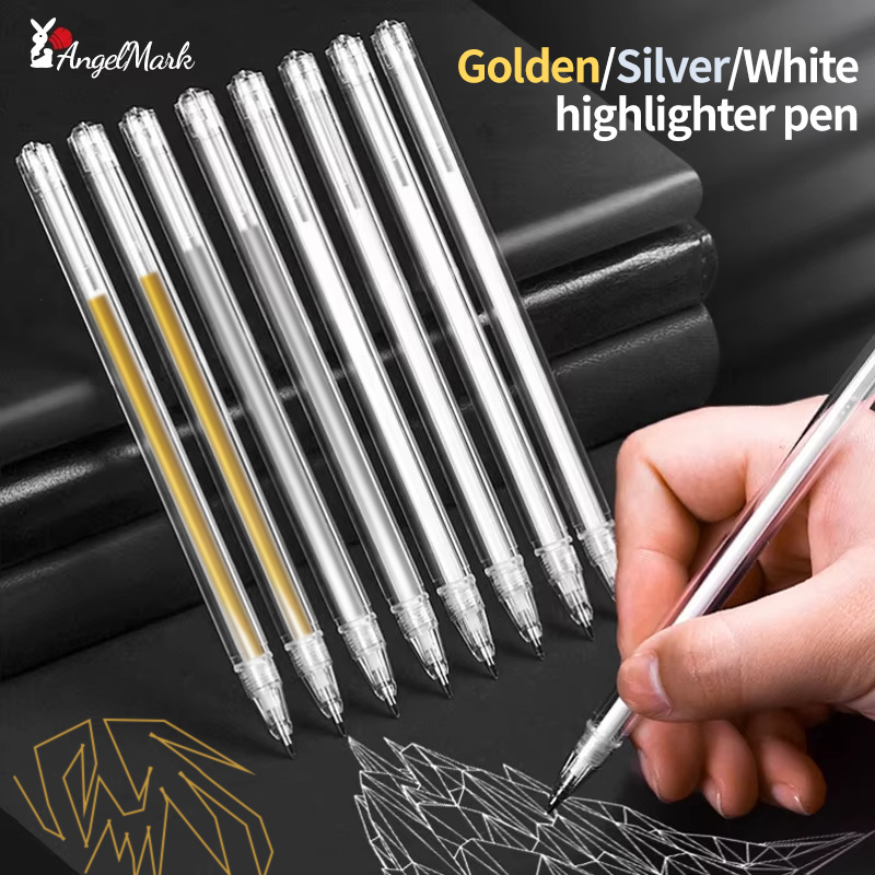 الذهب الأبيض الفضة الكلاسيكية  - مراجعة Gel Ink Pen Set وسعره