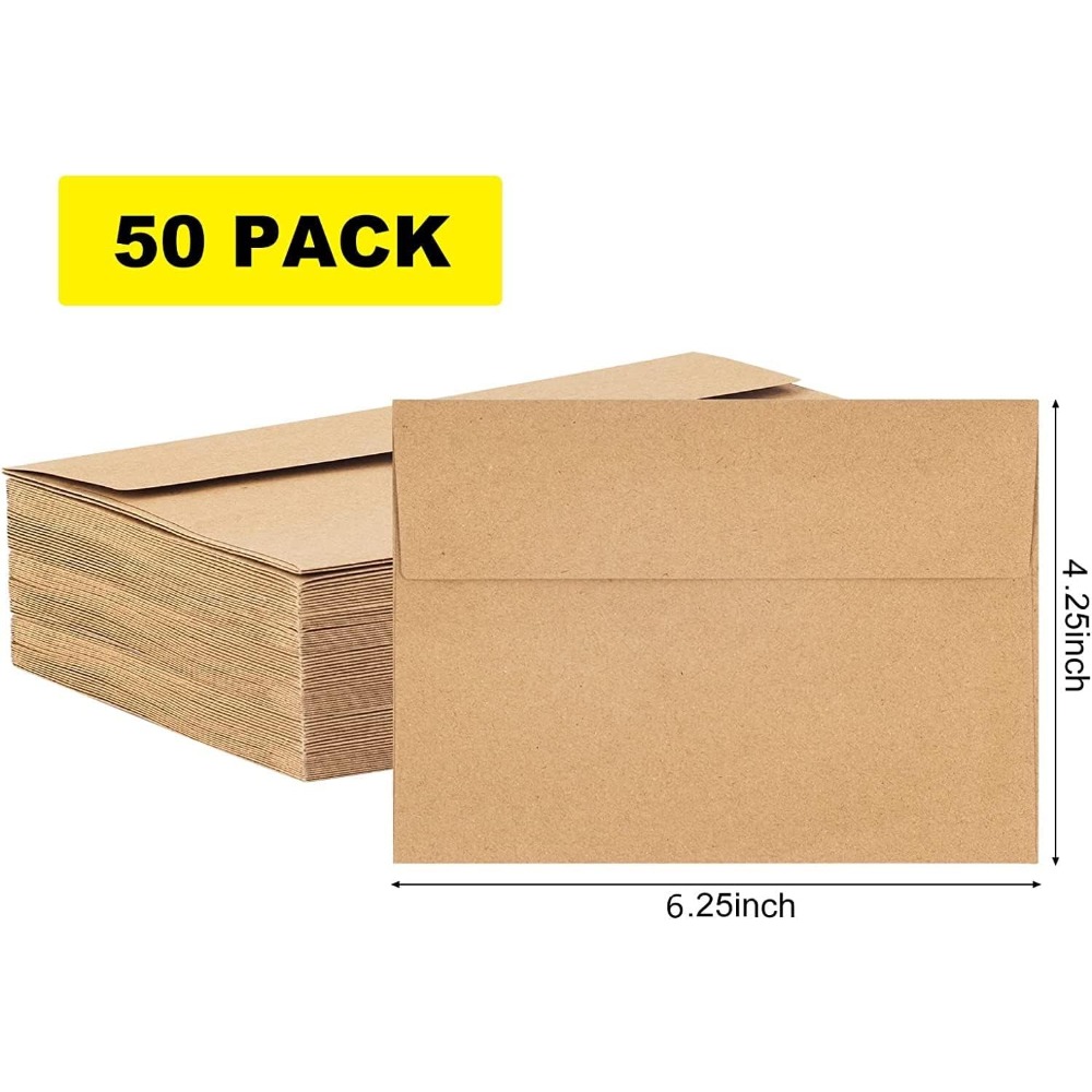 50 ظرفًا من ورق الكرافت - أظرف - مراجعة Letter Envelope Kraft وسعره