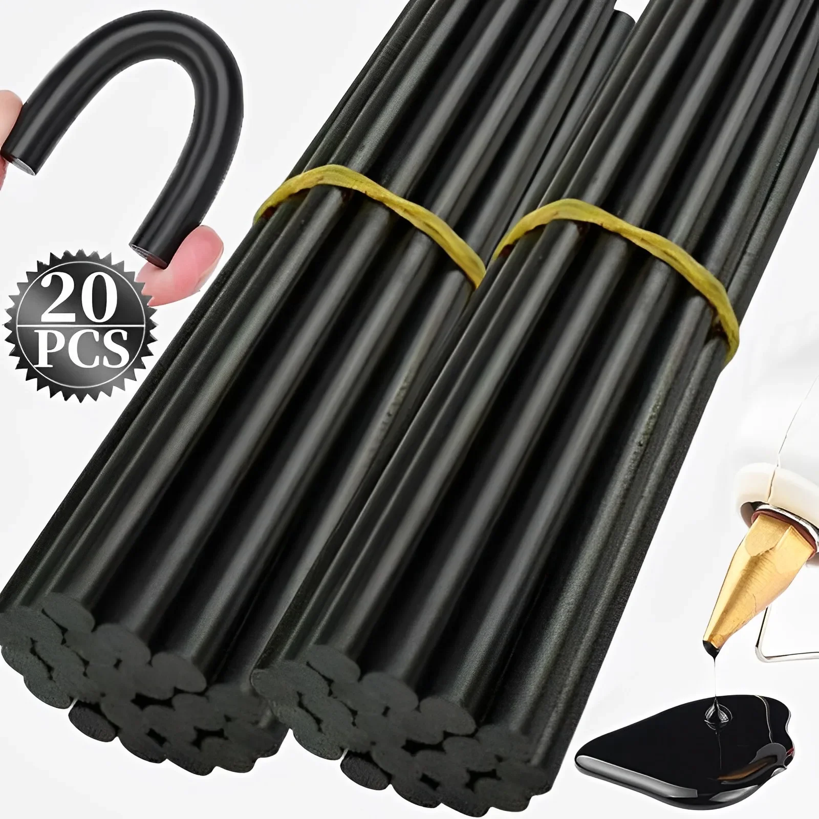 صمغ يسيح بالحرارة عصا سوداء عا - مراجعة Glue Stick Pack وسعره