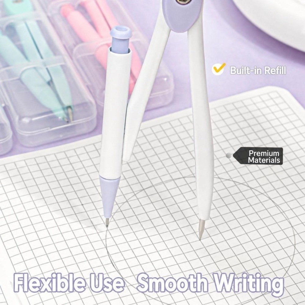 بوصلة رسم معدنية محمولة بألوان - مراجعة Compass Geometry Set وسعره